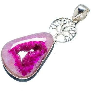 Sterling silver pendant - BOTSWANA AGATE TREE OF LIFE - Dreams Collection