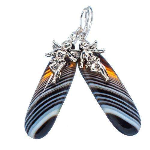 Sterling silver earrings - BOTSWANA AGATE - Dreams Collection