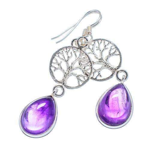 Sterling silver earrings - AMETHYST TREE OF LIFE - Dreams Collection