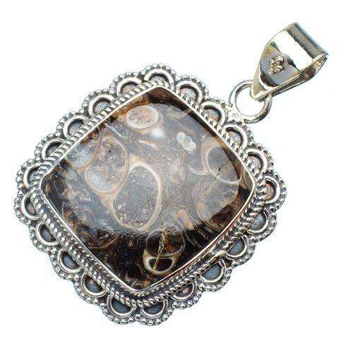 Sterling silver pendant - TURITELLA AGATE - Dreams Collection
