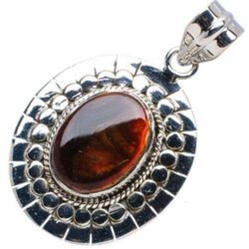 Sterling silver pendant - MEXICAN FIRE AGATE - Dreams Collection