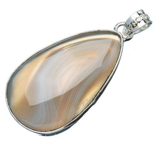 Sterling silver pendant - BOTSWANA AGATE - Dreams Collection