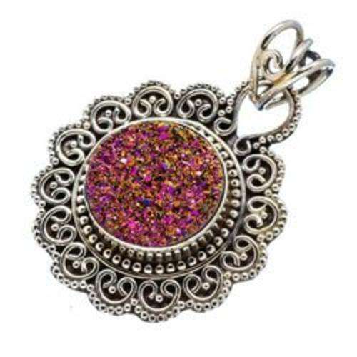 Sterling silver pendant - TITANIUM DRUZY - Dreams Collection