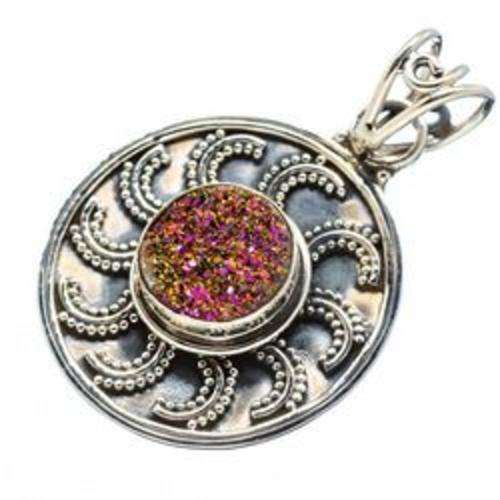 Sterling silver pendant - TITANIUM DRUZY - Dreams Collection