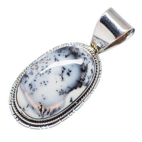 Sterling silver pendant - DENDRITIC OPAL - Dreams Collection