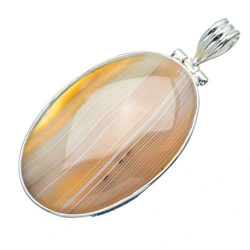 Sterling silver pendant - BOTSWANA AGATE - Dreams Collection