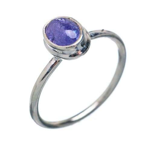 Sterling silver ring - TANZANITE - Dreams Collection (size 6.5 / N)