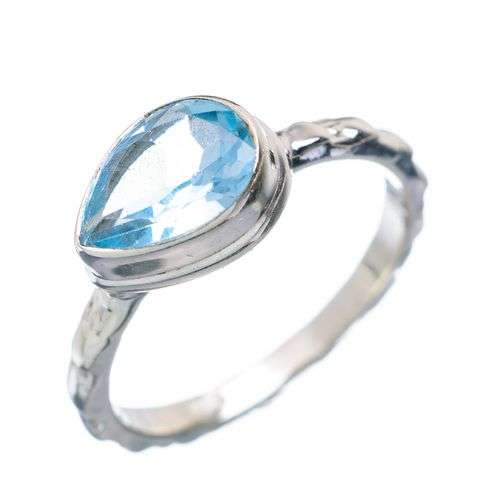 Sterling silver ring - BLUE TOPAZ - Dreams Collection (size 6.25 / M to N)