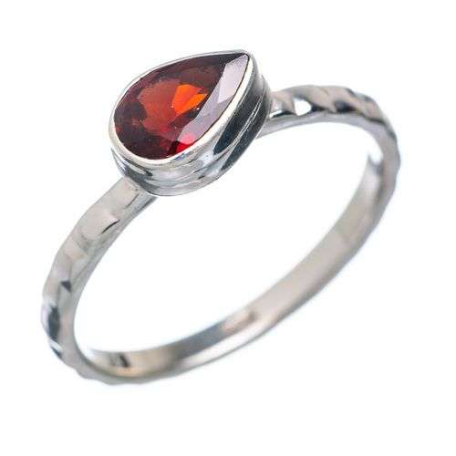 Sterling silver ring - GARNET - Dreams Collection (size 9.5 / S half)