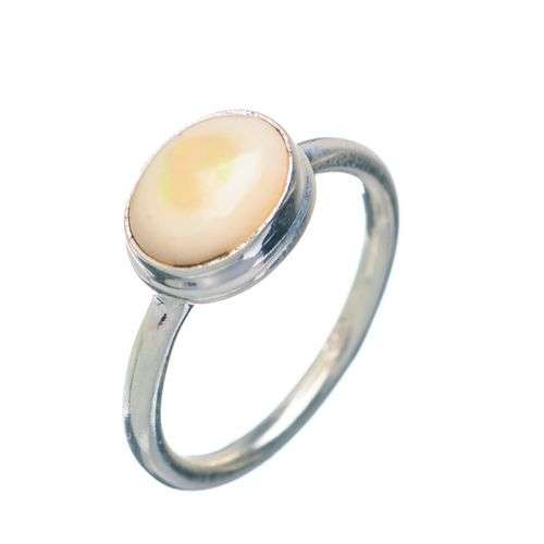 Sterling silver ring - ETHIOPIAN OPAL - Dreams Collection (size 5.5 / L)