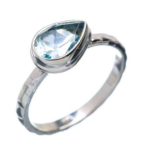 Sterling silver ring - BLUE TOPAZ - Dreams Collection (size 9 / R half)