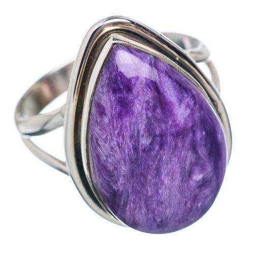 Sterling silver ring - CHAROITE - Dreams Collection (size 7 / O)