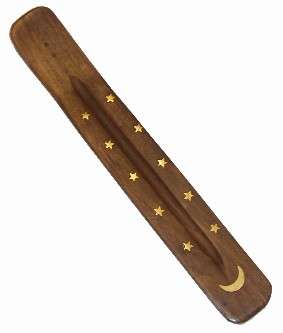 CLEARANCE SALE ** Wooden Incense Burner with brass design