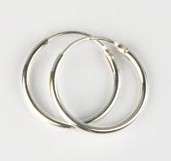 Sterling Silver Sleeper / Tube earrings 18mm
