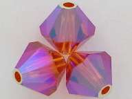INDIAN RED AB2X Swarovski 4mm bicone