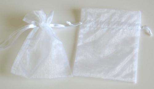 13cm x 10cm ORGANZA bags / pouches - WHITE (sold individually)