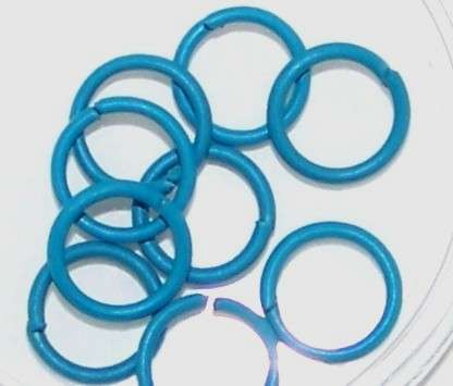 CHAIN MAILLE jump rings - Aqua - sold in packs of 10