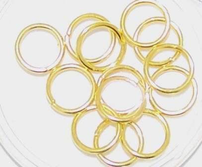 CHAIN MAILLE jump rings - Gold - sold in packs of 10