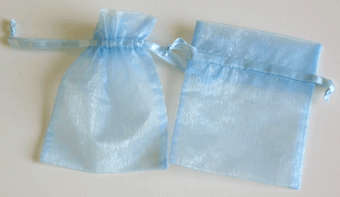 ORGANZA bags / pouches - BABY BLUE (sold individually)