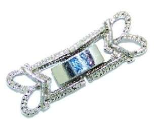 Fancy Nickel FOLDOVER clasp - sold per set