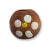 10mm Brown (natural) Painted WOOD beads - round (10 pcs)