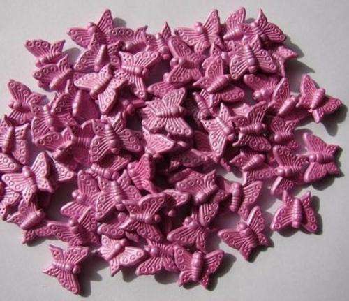 PINK Metallic butterflies
