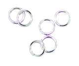 7mm SILVER PLATED jump rings - Sold per pack of 40