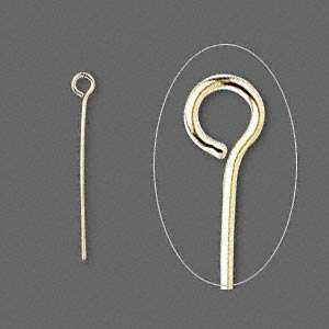 40mm Goldplated eyepins - sold per pack of 50
