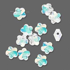 CRYSTAL AB Swarovski 8mm flower beads