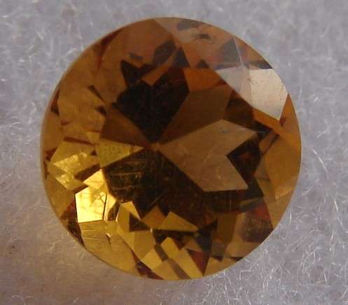 0.88 cts Natural Brandy CITRINE 6mm round facet