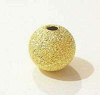 6mm Gold Plated metal STARDUST beads - sold per individual bead