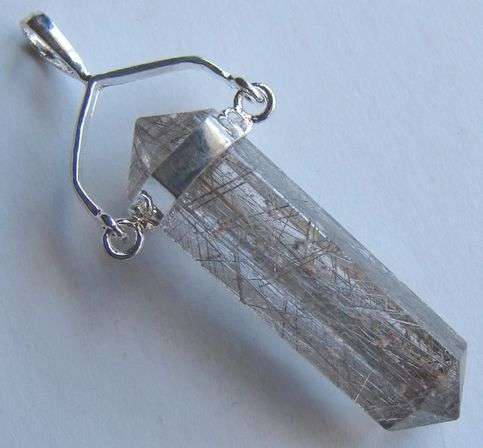 Natural RUTILATED QUARTZ set in Sterling Silver