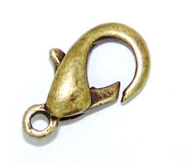 14mm Lobster clasp (antique bronze) - sold individually