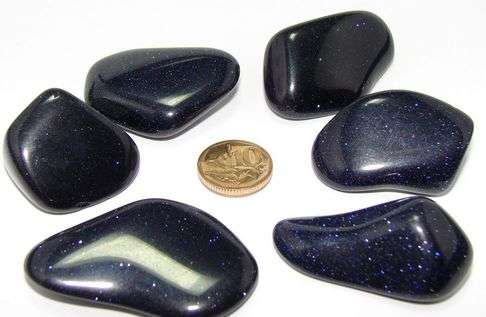 BLUE GOLDSTONE (Sitara) tumbles