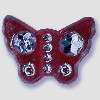 SPARKLE butterfly NOVELTY beads - maroon (10 pcs)