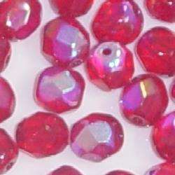 CZECH Bohemian beads 6mm glass SIAM AB (sold individually)