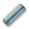 20x5mm square glass tube beads TEAL (sold individually)