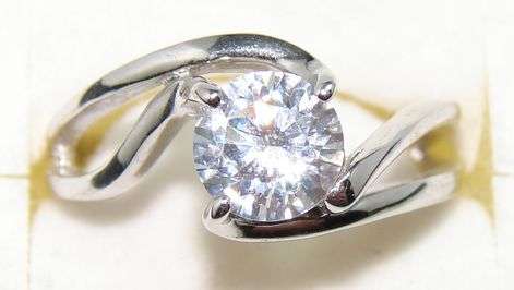 Sterling silver ring - SIMULATED DIAMOND