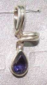 Natural IOLITE set in Sterling Silver