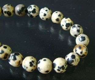 Natural DALMATIAN JASPER 8mm round beads