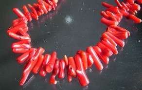 Natural RED CORAL "sticks" - use on it's own or work it into gemstone jewellery