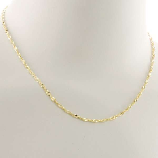 9ct Gold SINGAPORE LINK ladies neck chain 45cm
