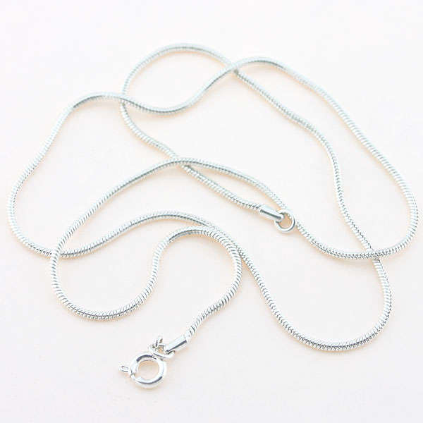 SNAKE LINK neck chain 45cm - PLATED in Sterling Silver