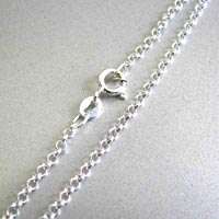 Sterling silver ROLO LINK ladies neck chain 45cm (2.4mm)