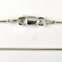 Sterling silver SNAKE LINK ladies neck chain 45cm (1mm / 15 gauge)