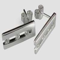 JULY SALE ** Created DIAMONDS set in Sterling Silver