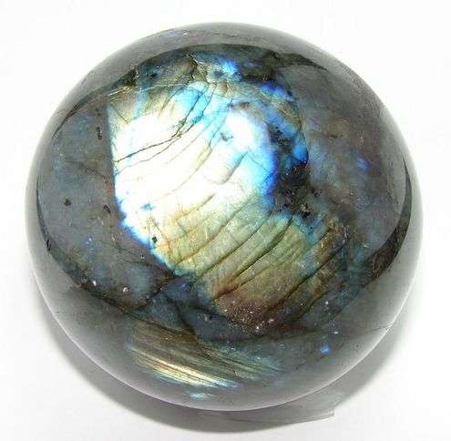 Stunning! Natural LABRADORITE sphere 73mm