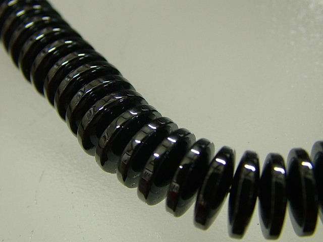 6.4mm HAEMATITE rondelle disks