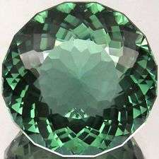 HUGE! 30.16 cts / 21.1mm Natural PRASIOLITE / GREEN AMETHYST fancy round facet (Uruguay)