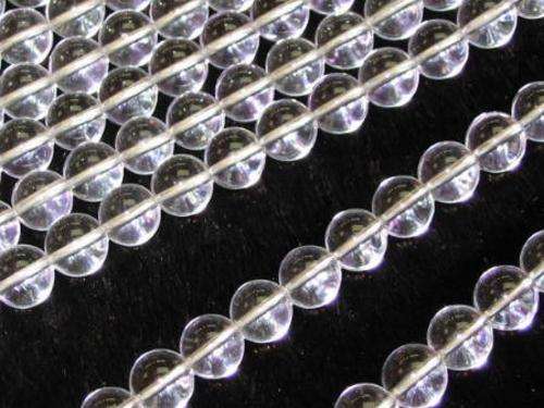 Natural CLEAR CRYSTAL QUARTZ 8mm round beads